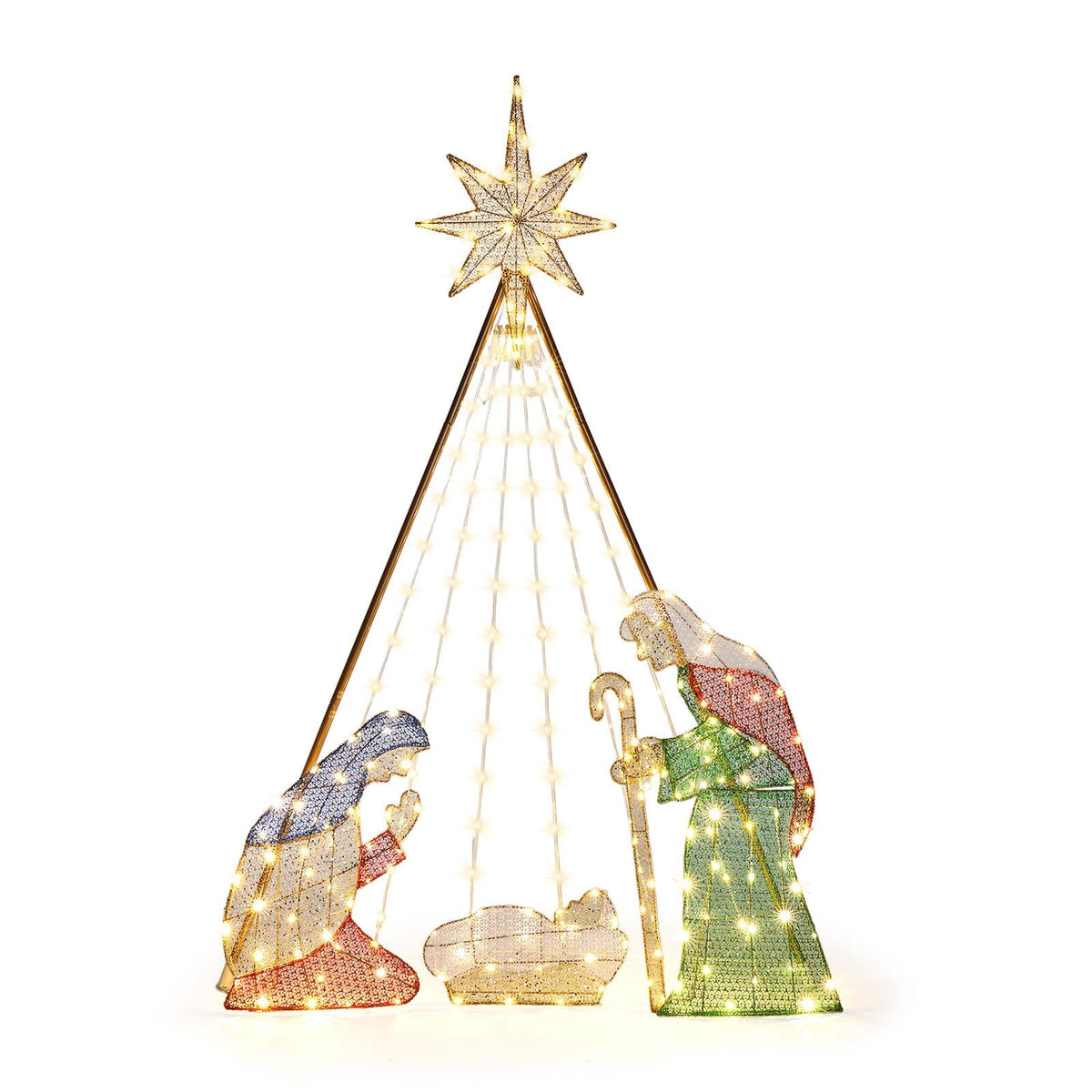 EasingRoom Nativity Set Christmas Nativity Scene Holy Family Outdoor and Indoor,6ft