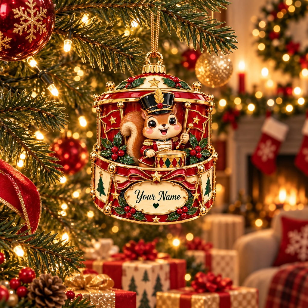 Personalized Christmas Ornament Squirrel Nutcracker
