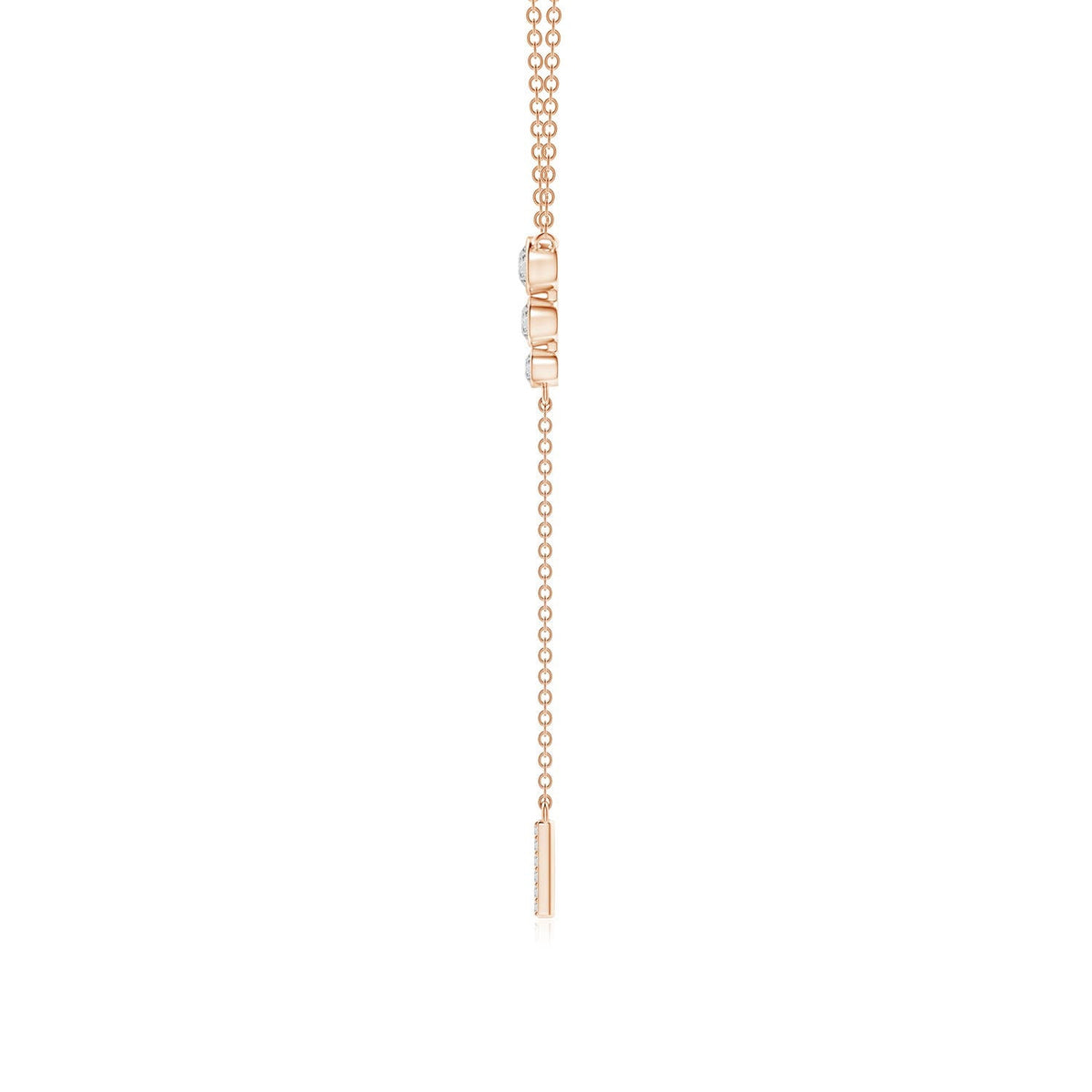 Angara Necklace - Natural Diamond Lariat Necklace in 14K Yellow Gold for Women | April Birthstone Jewelry, Birthday, Anniversary, Christmas, Jewelry Gift for Women
