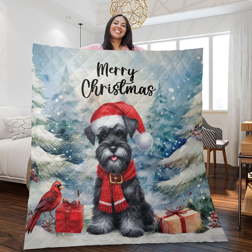 Merry Christmas French Bulldog Enjoys Woofmas Winter Xmas Holiday Quilt Bedding Set Dog Lover Gifts 1 Blanket Bed Cover 2 Pillowcases - 02022