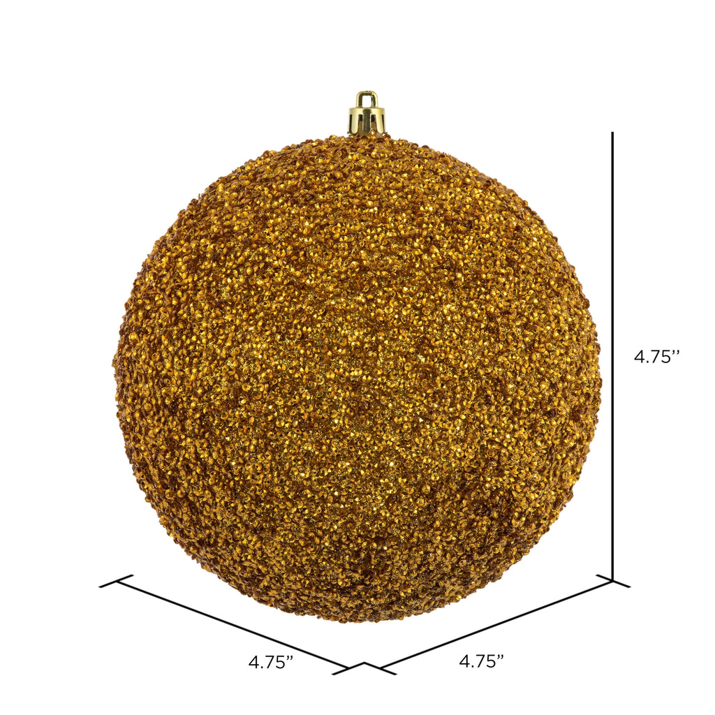 Vickerman 6" Turquoise Beaded Ball Ornament, 4 per Bag