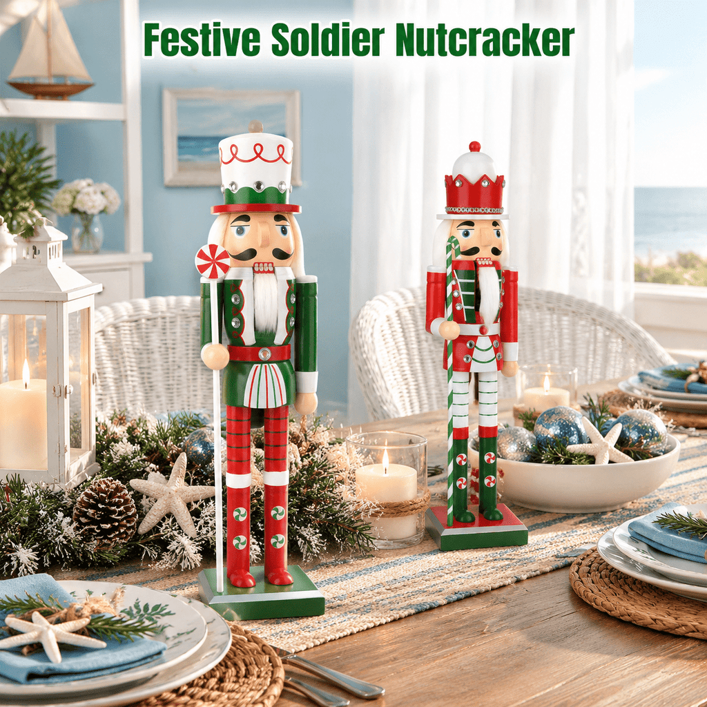Red 15 Inch Christmas Soldier Nutcracker Figure Holiday Decor