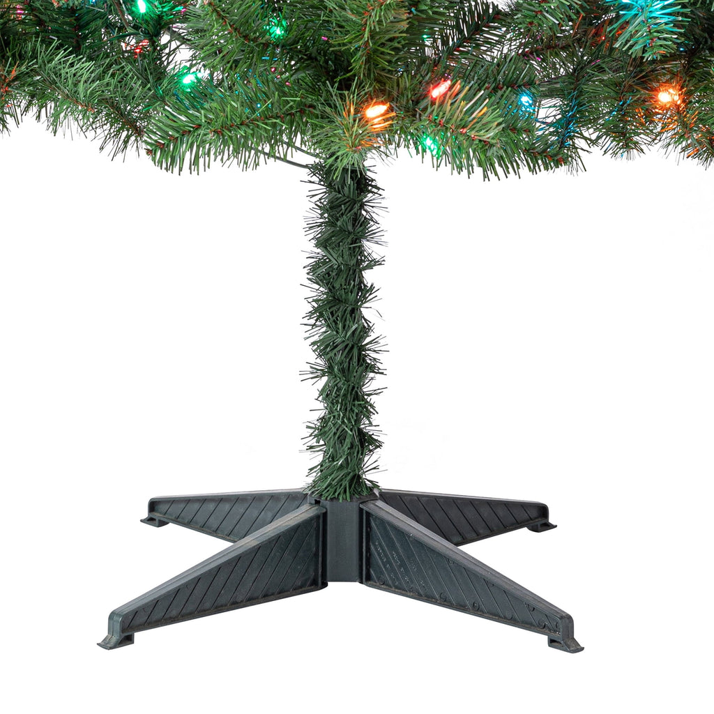 6.5' Pre-Lit Madison Pine Green Artificial Christmas Tree with Color-Changing LED Lights and Stand, by Holiday Time