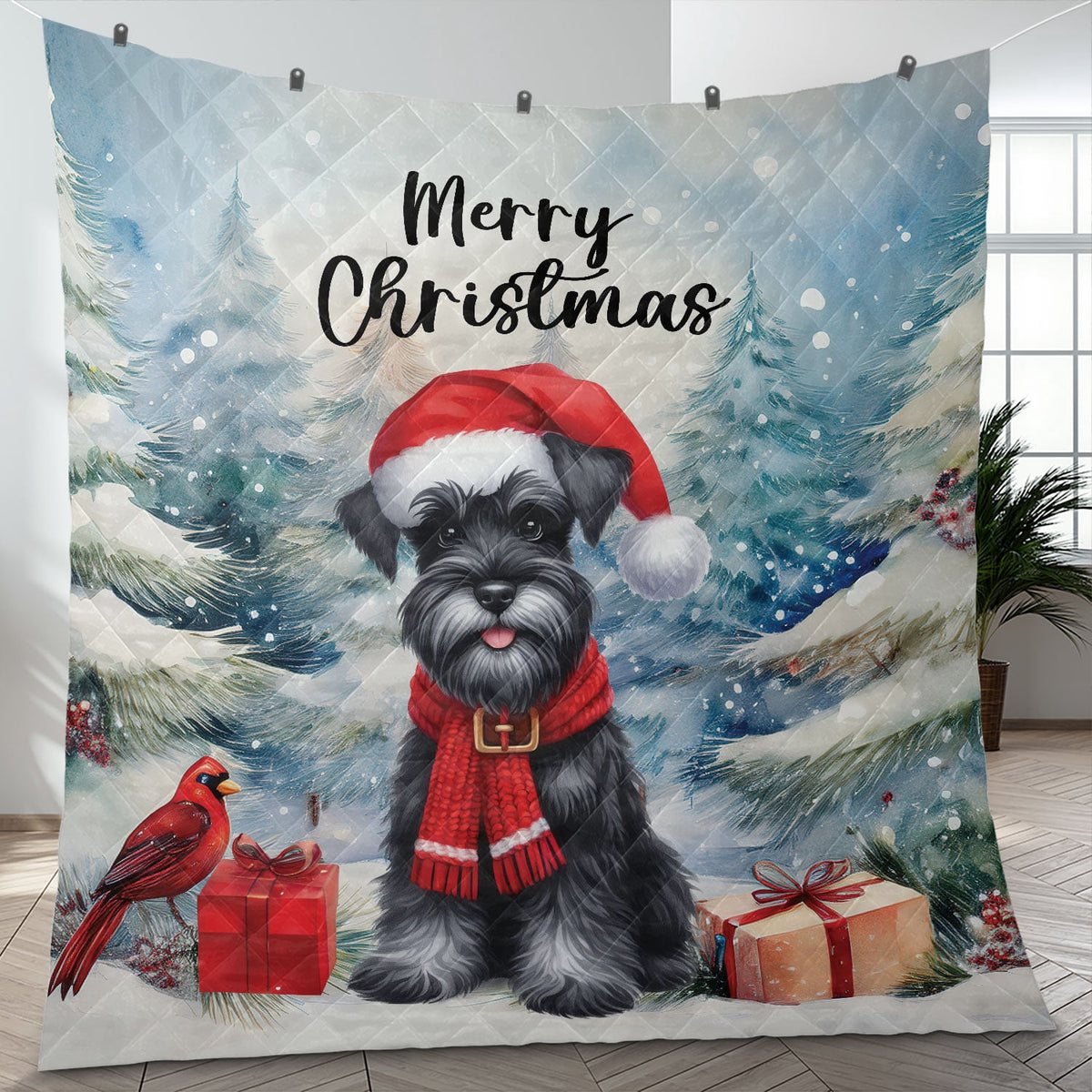 Merry Christmas French Bulldog Enjoys Woofmas Winter Xmas Holiday Quilt Bedding Set Dog Lover Gifts 1 Blanket Bed Cover 2 Pillowcases - 02022