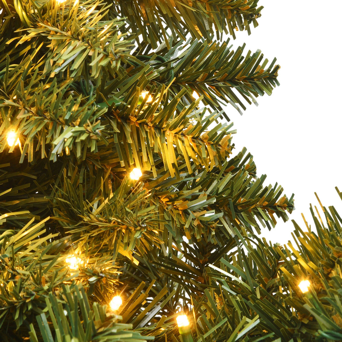 Uforic 6ft Pre-lit Hinged Spruce Artificial Christmas Tree with 1000 Branch Tips & 250 Lights, Remote Control, 11 Light Modes, Green