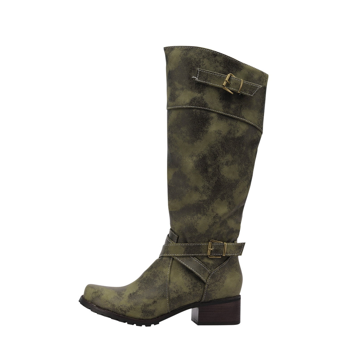 AXXD Low-Heeled Knee High Boots,Wide Mid-Calf Boots For Women Casual Couples Ankle-High Winter Hiking Shoes Women Hiking & Hunting Boots Outdoor Shoes For Clearence