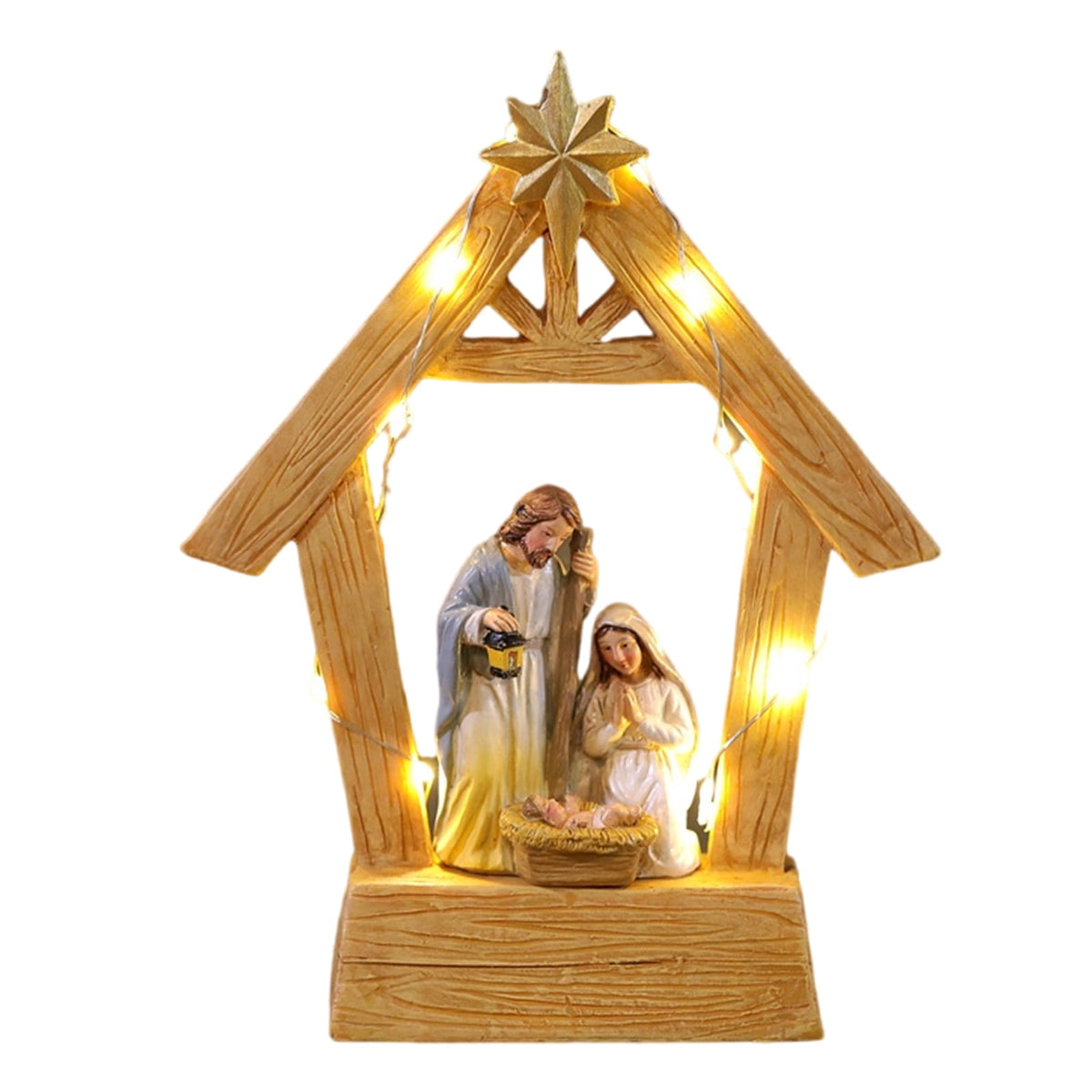 Seasonal Nativitys Table Decoration Festive Manger Scene for Home or Office Christmas Display