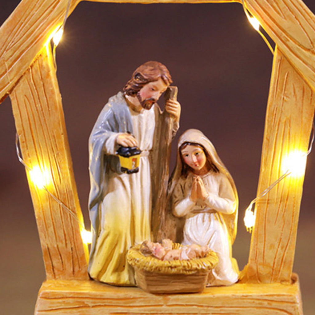 Seasonal Nativitys Table Decoration Festive Manger Scene for Home or Office Christmas Display