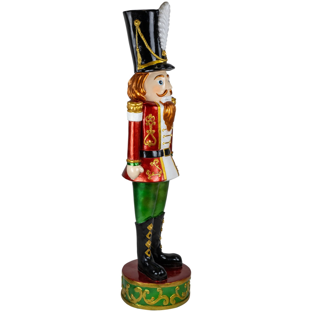 Northlight Commercial Christmas Nutcracker Soldier with Decorative Base - 5.25' - Red and Green