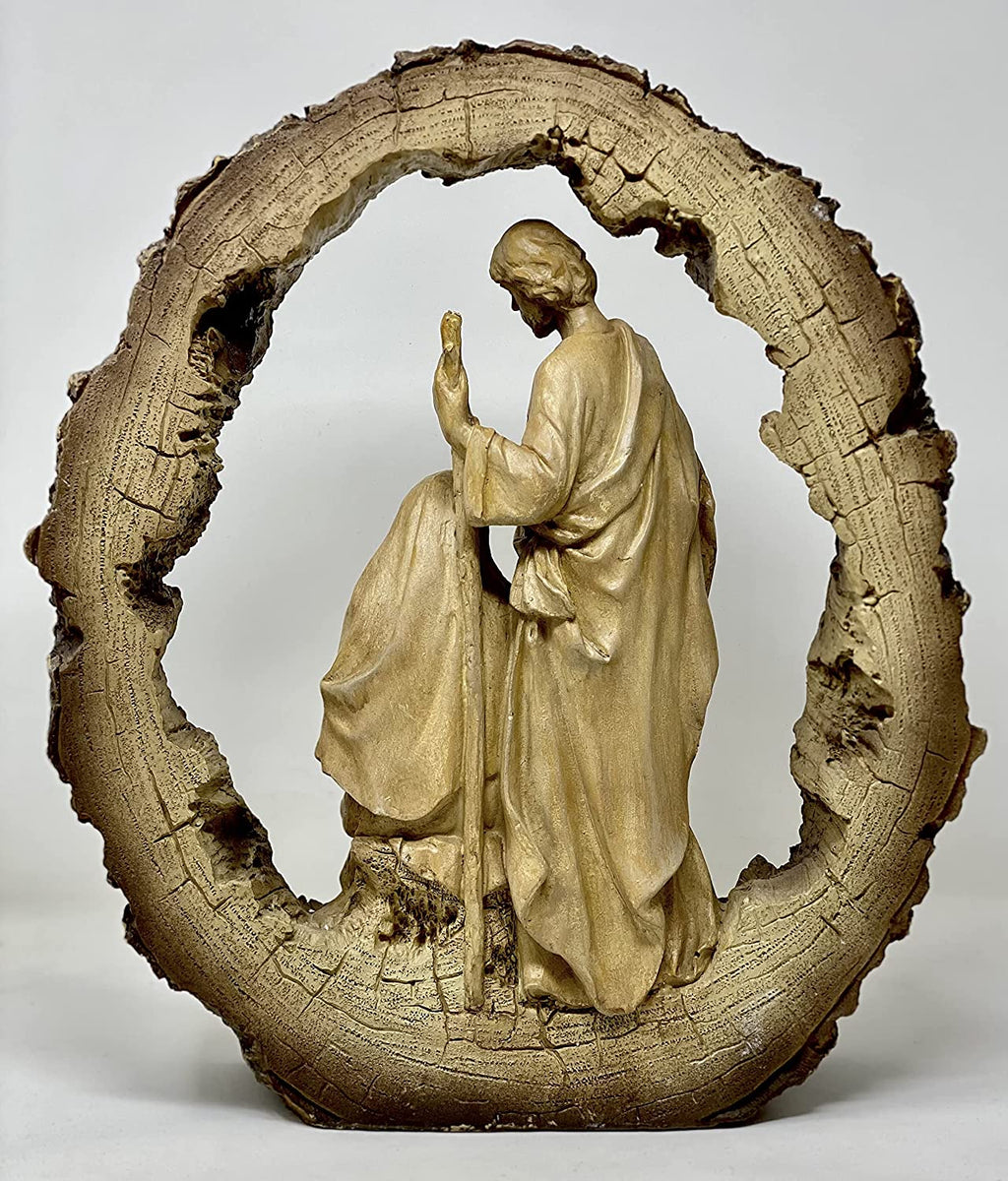 Burton & Burton Nativity Resin Holy Family Log