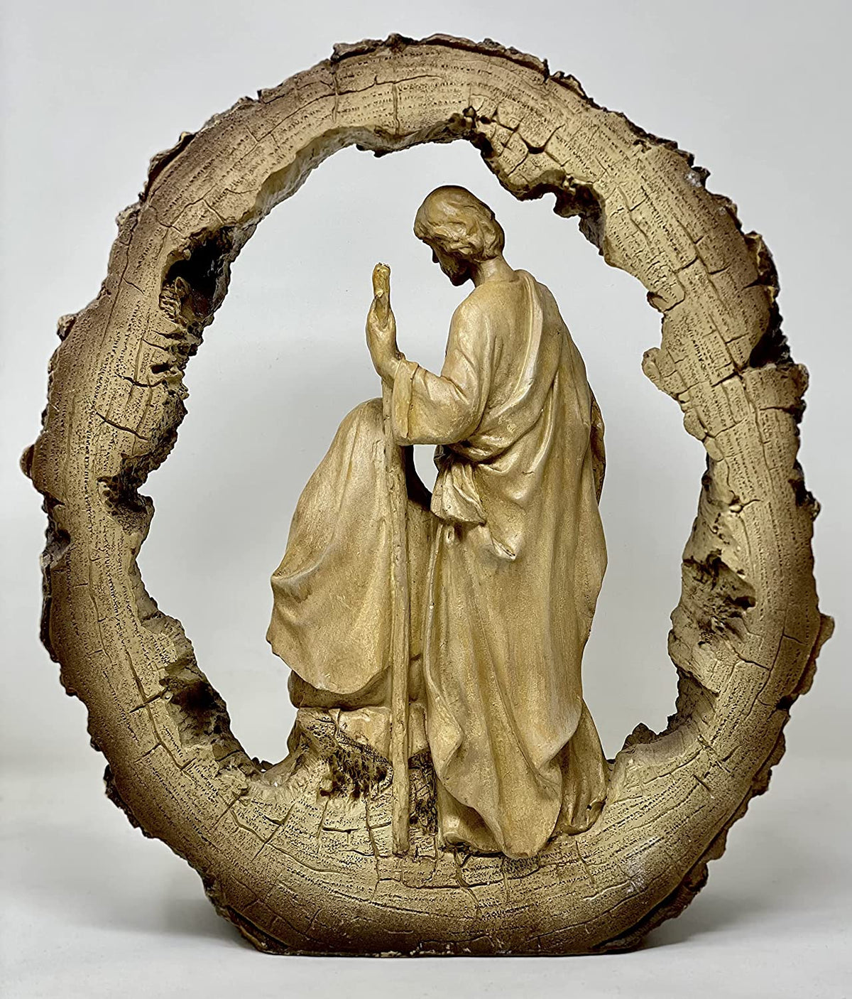 Burton & Burton Nativity Resin Holy Family Log