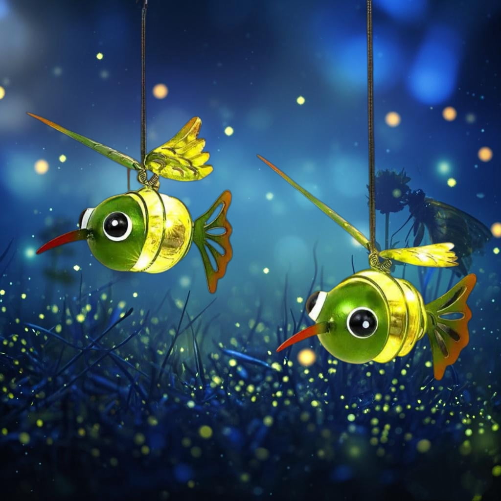 2 Pack Solar Butterfly Hanging Lantern Waterproof LED Outdoor Decor Light for Patio Garden Yard Pathway Balcony Porch Backyard