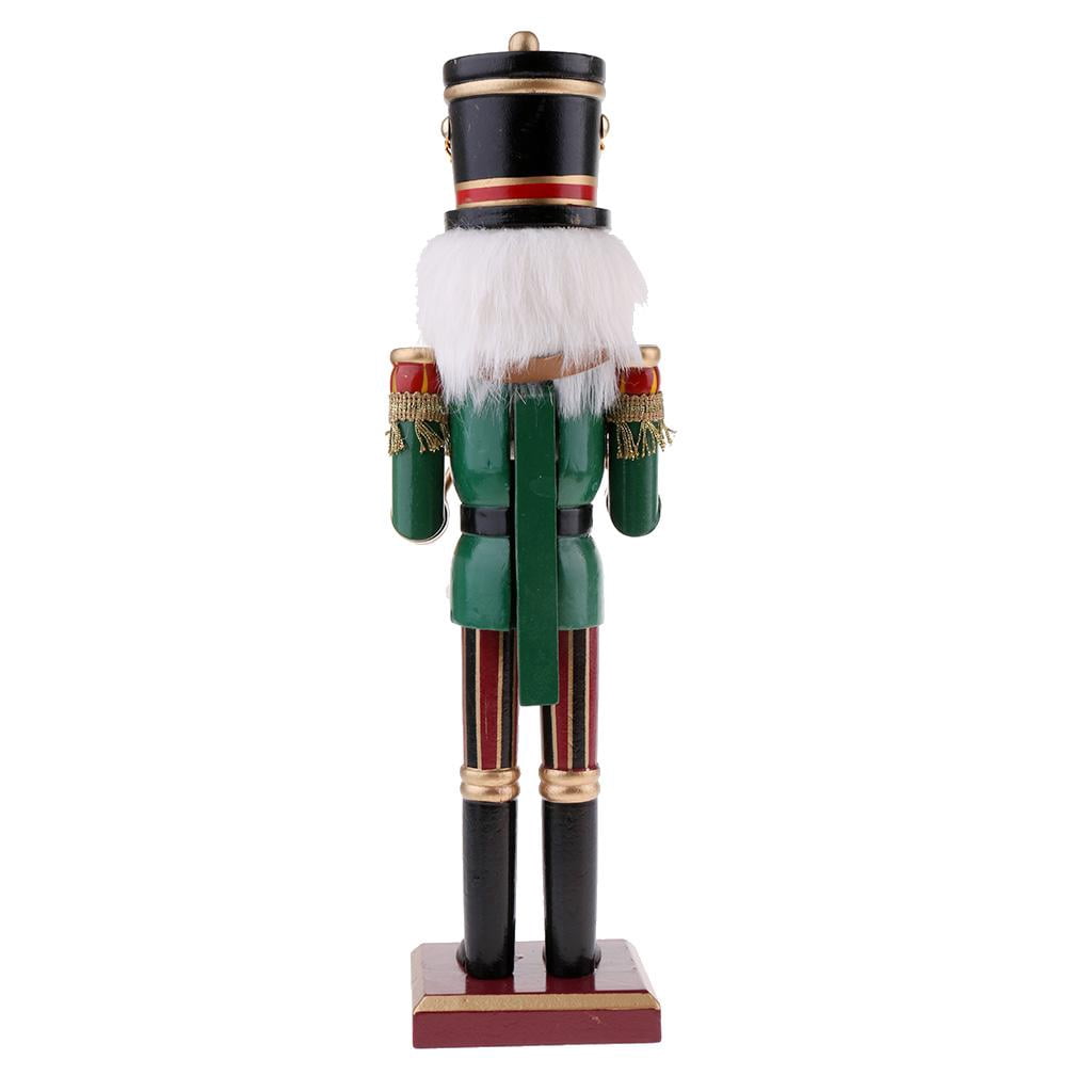 4 Piece Festive Traditional Wooden 12 Inch Multi-Coloured Soldier Swordsman Nutcracker Christmas Shelves Living Room Bedroom Home Decoration