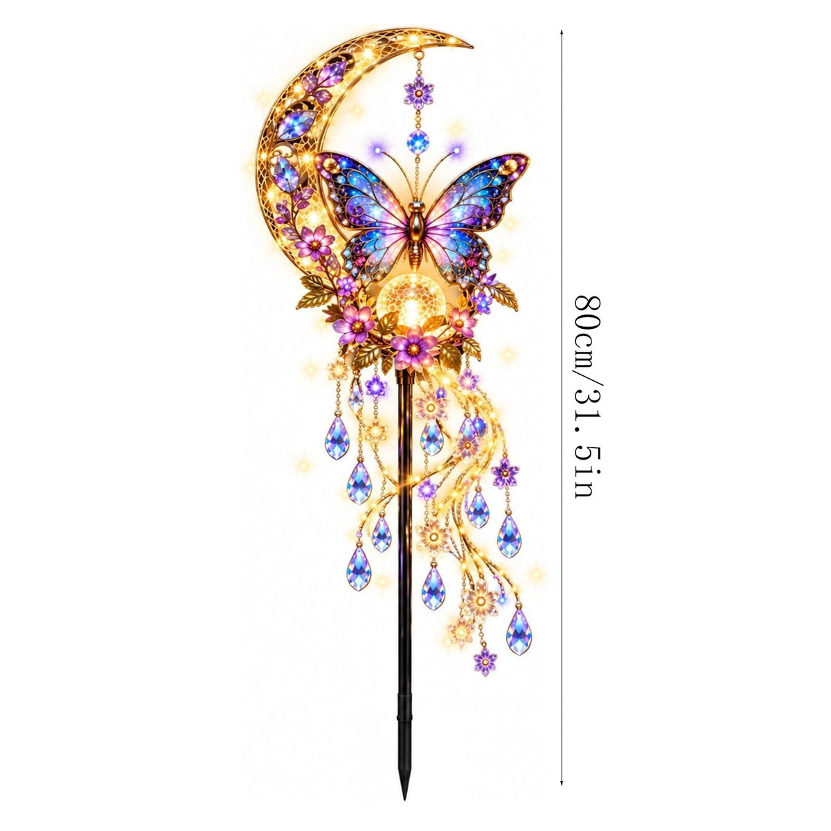 Solar Dragon Fire Garden Light,Gothic Solar‑Powered Dragon Figurine with Breathing Flame Fiber‑Optic Lights,Waterproof Outdoor Yard Decor for Lawn,Pathway,Flower Bed,Patio