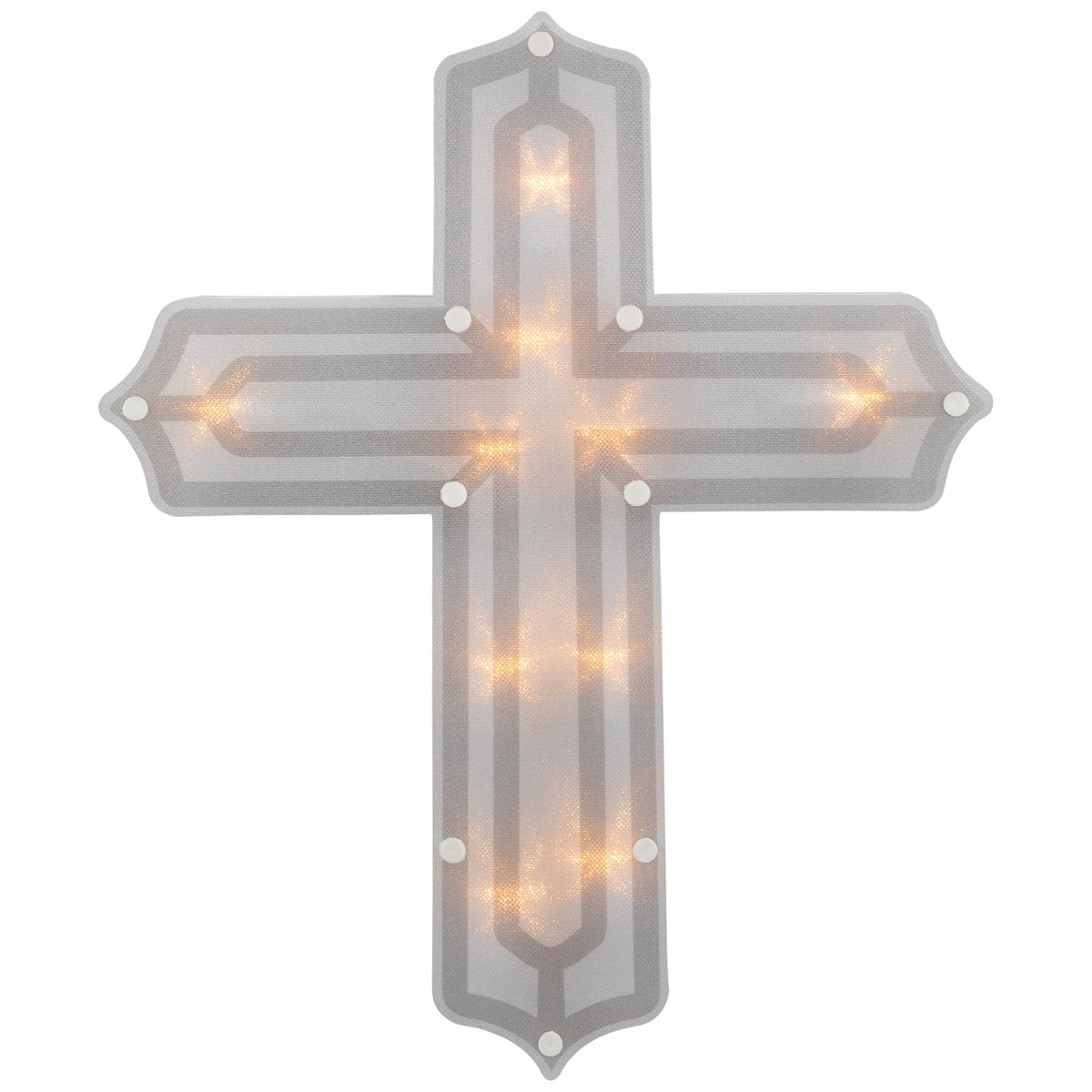Northlight Lighted Cross Easter Window Decoration - 14"