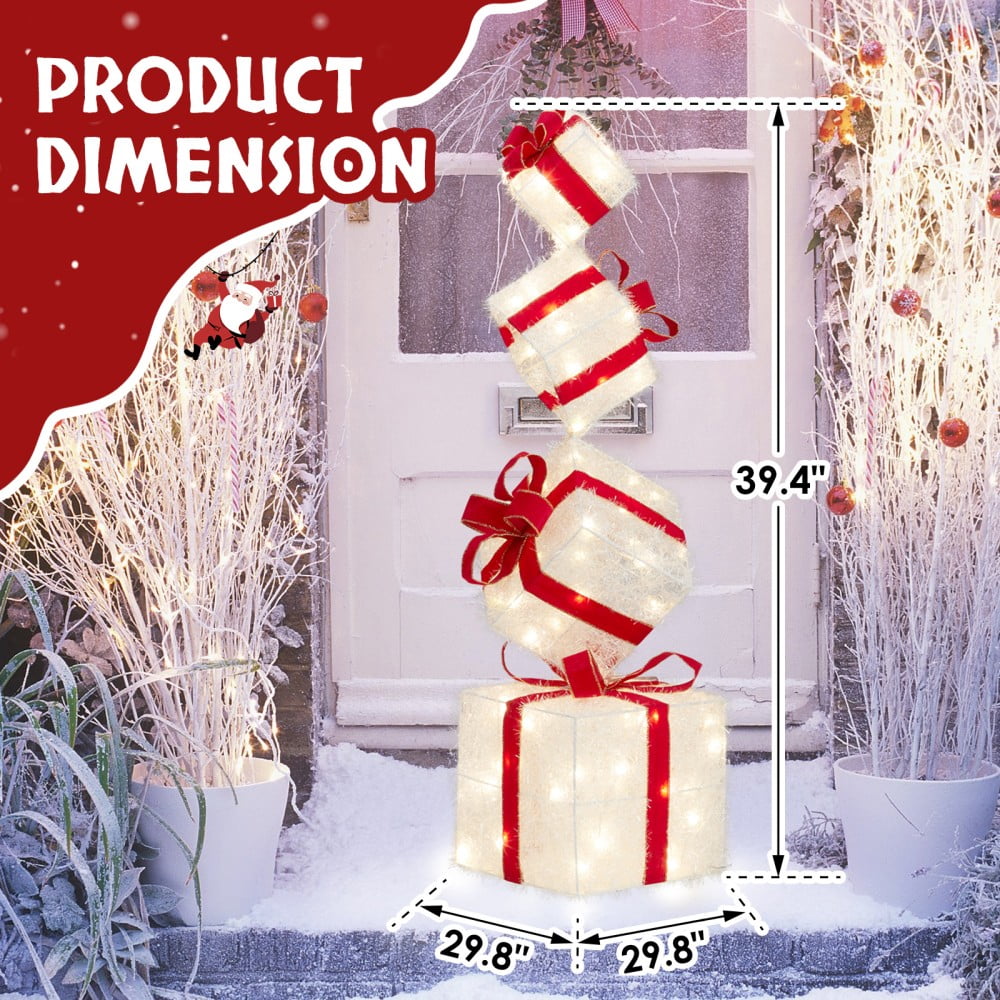 JOY Letter Sign Decoration - Lighted Home Scene Yard Sign Decor with Warm White Light - Indoor Outdoor Christmas Display for Lawn Garden - 47.2in Tall