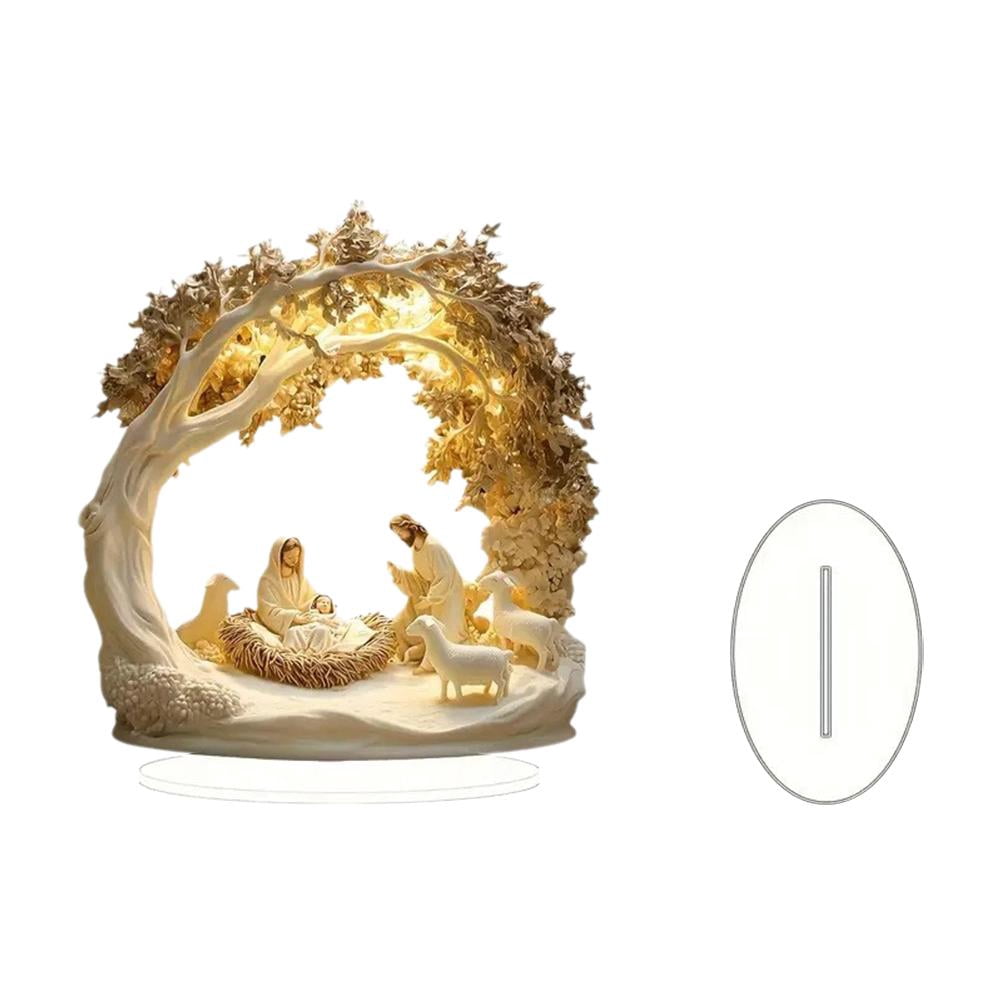 Acrylic Nativity Scene Desktop Decoration for Home Office