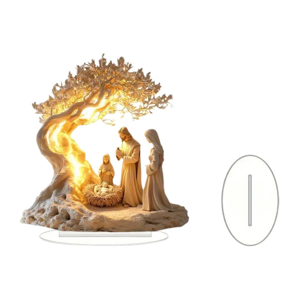Acrylic Nativity Scene Desktop Decoration for Home Office