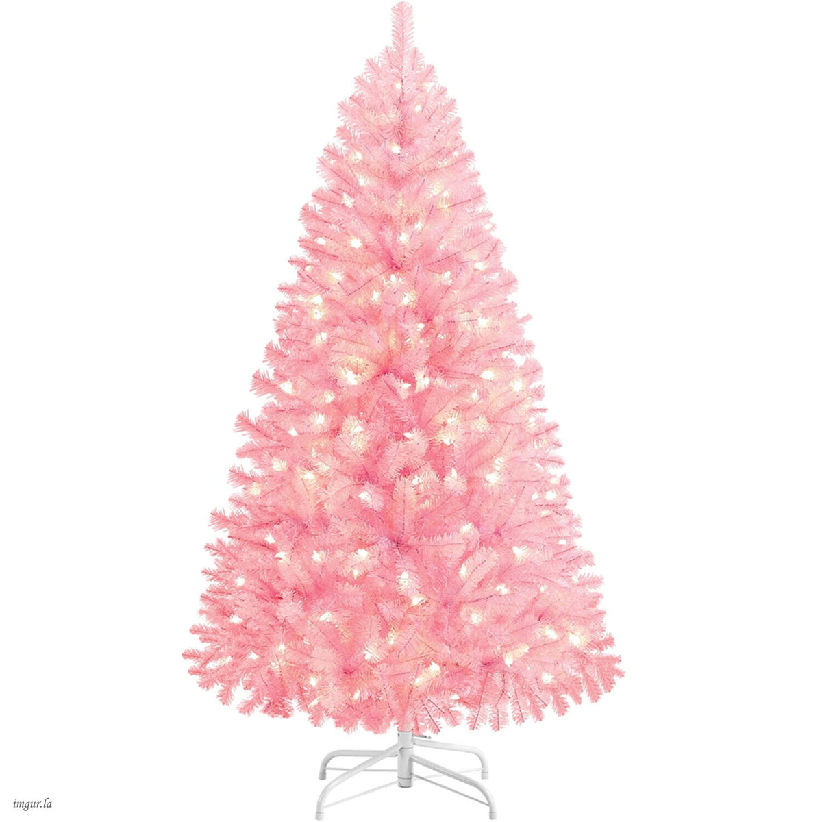 Alden Design 4FT Artificial Pre-lit Christmas Fir Tree with Foldable Stand,70 LED Warm Lights,Black