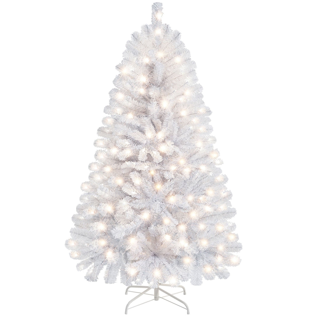 Alden Design 4ft Pre-lit Artificial Christmas Tree with 70 Incandescent Lights, Pink