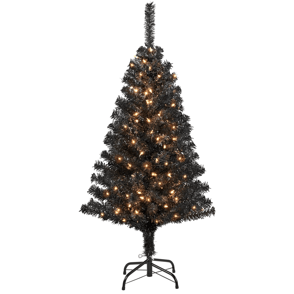 Alden Design 4ft Pre-lit Artificial Christmas Tree with 70 Incandescent Lights, Pink