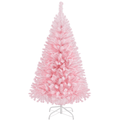 Alden Design 4ft Pre-lit Artificial Christmas Tree with 70 Incandescent Lights, Pink