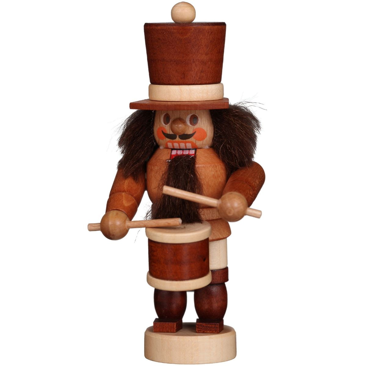 Alexander Taron 4.25" Brown, Red, and Black Drummer Christmas Nutcracker