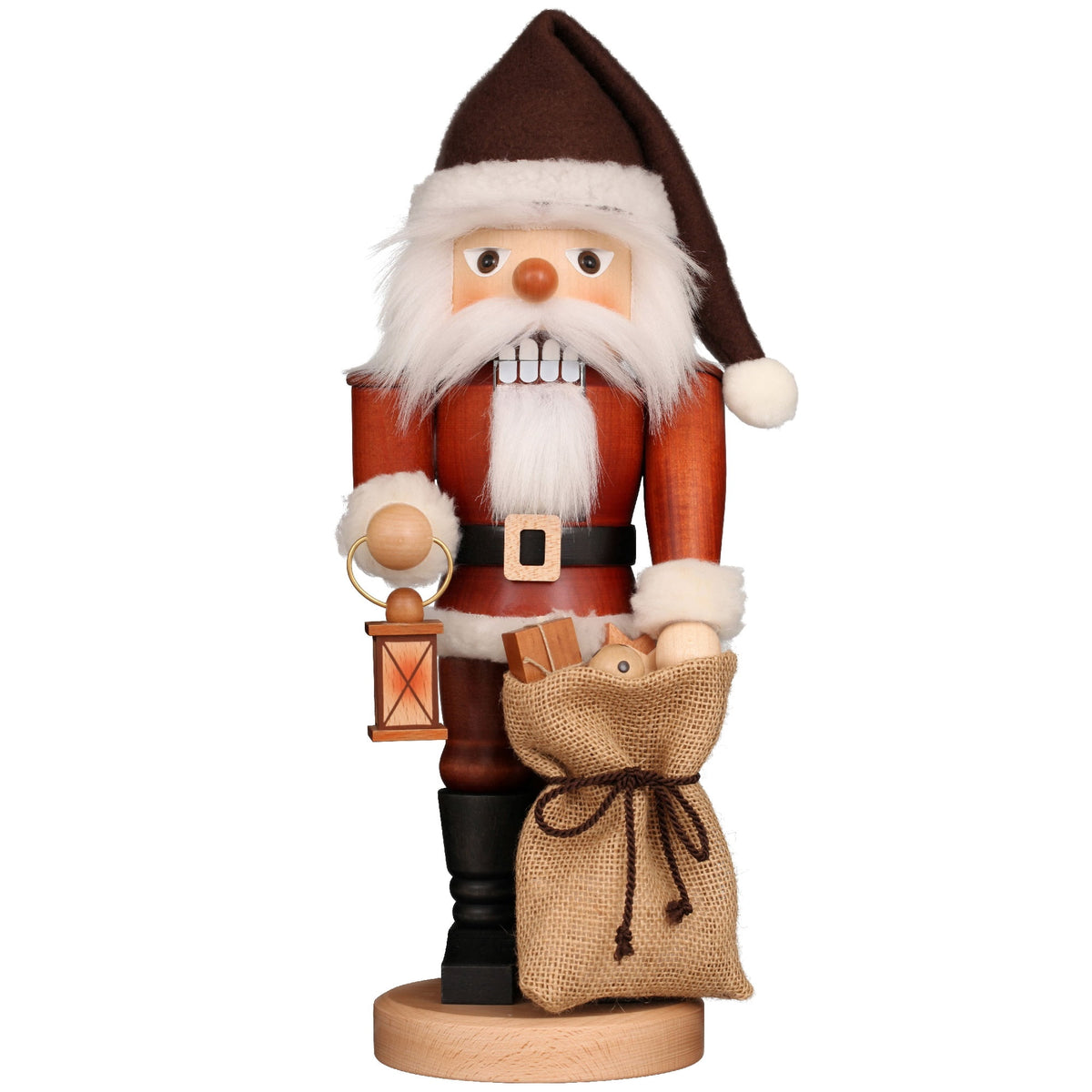 Alexander Taron 16.25” Christian Ulbricht Santa with Lantern and Gift Bag Christmas Nutcracker