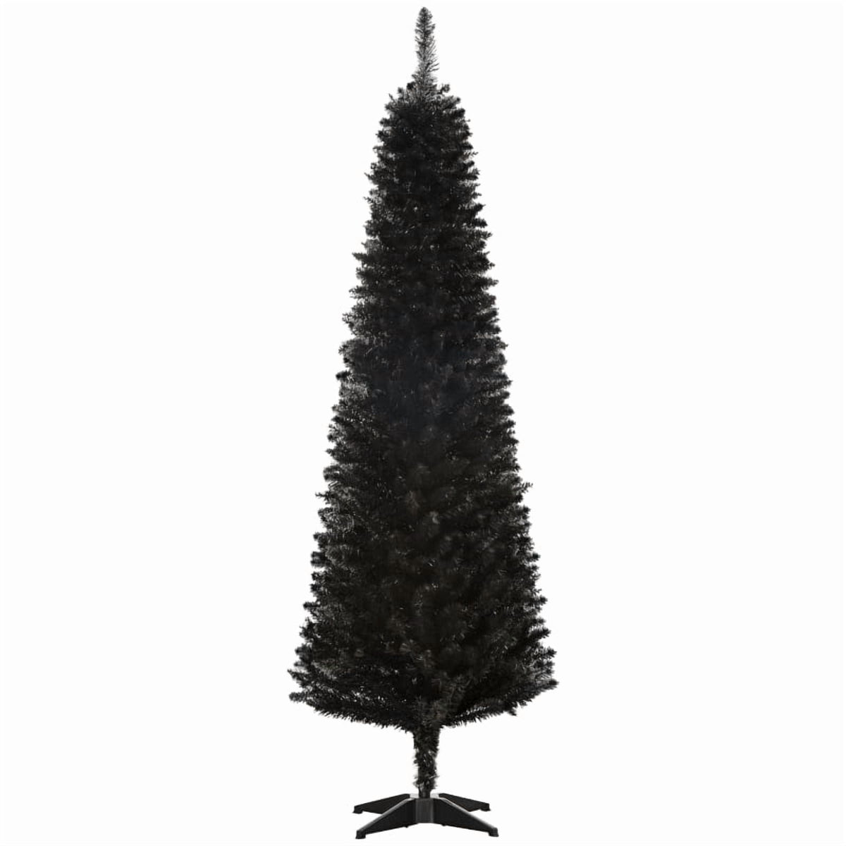 Alvantor Slim Pencil Christmas Tree with 390 Tips, Unlit Artificial Xmas Tree with Plastic Stand 6' Black