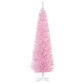 Alvantor Slim Pencil Christmas Tree with 390 Tips, Unlit Artificial Xmas Tree with Plastic Stand 6' Pink