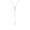 Angara Necklace - Natural Diamond Lariat Necklace in 14K Yellow Gold for Women | April Birthstone Jewelry, Birthday, Anniversary, Christmas, Jewelry Gift for Women