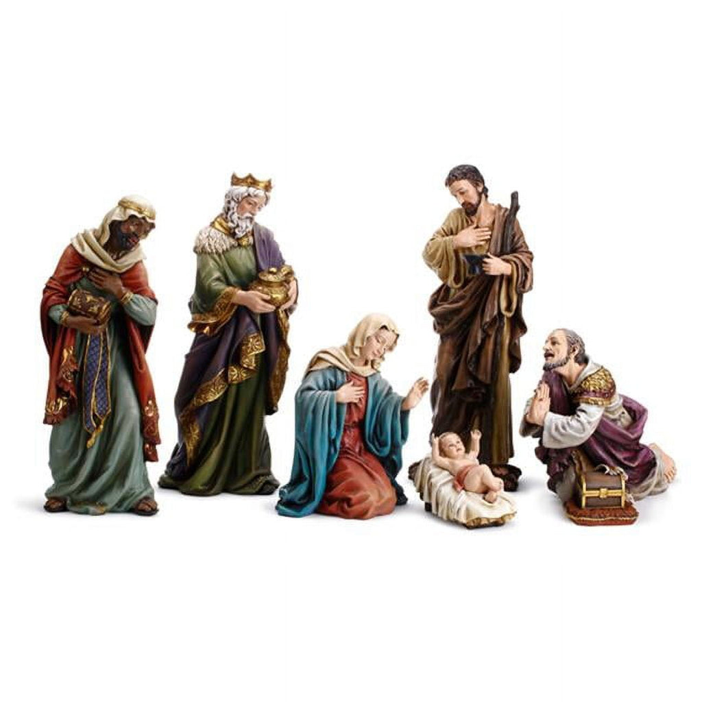 Avalon Gallery Nativity Sets for Christmas - Indoor Hand Painted Nativity Scene, 23.5-Inch Scale, 7-Piece