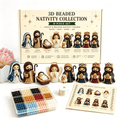 BESTSKY 3D Beaded Nativity Collection Diy Kit, 3D Beaded Nativity Figurine Kit | Festive Seasonal Centerpiece Handmade Ornament Display, for Christians & Diy Craft Lovers