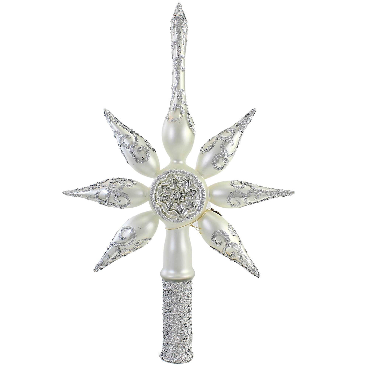 Blubom 13.00In Silver Glitter Reflector Star, Glass, Tree Topper Final Christmas 2020680