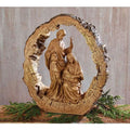 Burton & Burton Nativity Resin Holy Family Log