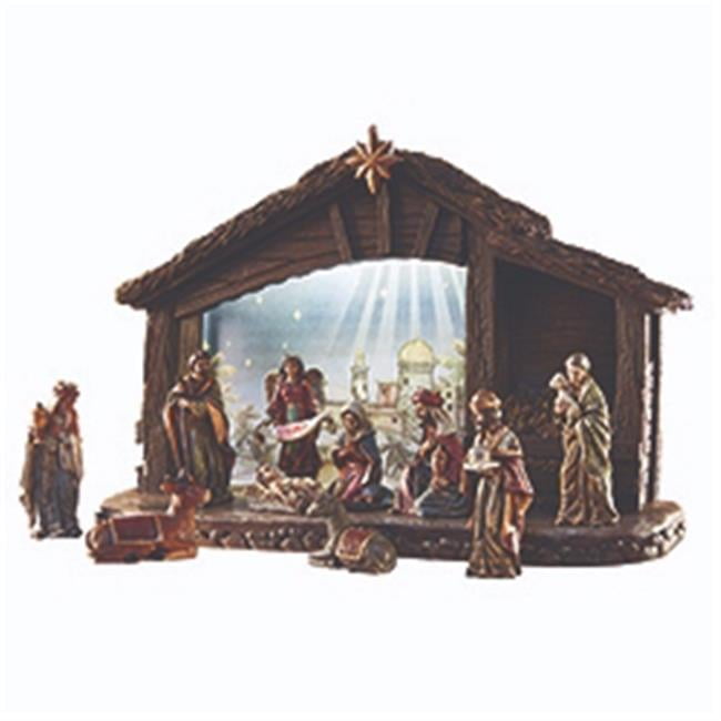 CB Gift 163321 Nativity Set with Lighted Stable