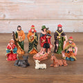 Christmas Nativity Religious Ornaments (10 Pcs) - Little People Nativity Set Resin Manger Figure Crafts, Exquisite Design for Living Room Study Decor