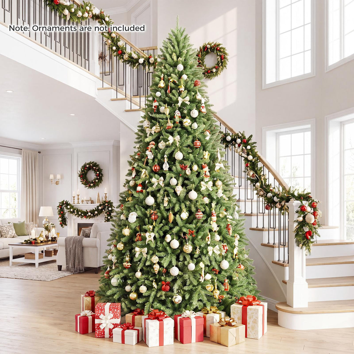 Costway 4 ft Artificial Christmas Tree with 559 Lush PVC Branch Tips & Folding Metal Stand