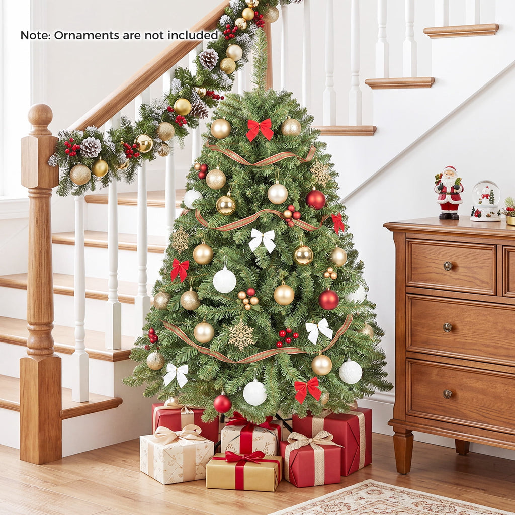 Costway 4 ft Artificial Christmas Tree with 559 Lush PVC Branch Tips & Folding Metal Stand