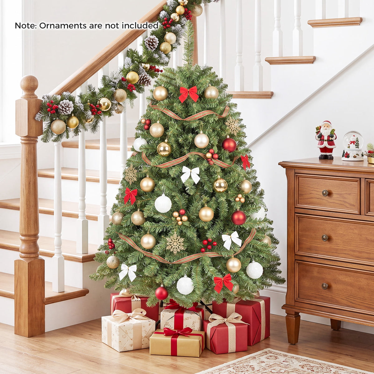 Costway 4 ft Artificial Christmas Tree with 559 Lush PVC Branch Tips & Folding Metal Stand
