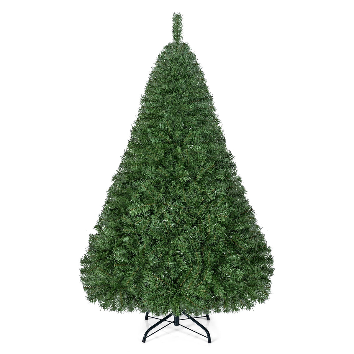 Costway 9FT PVC Christmas Tree 2132 Tips Hinged Solid Metal Legs