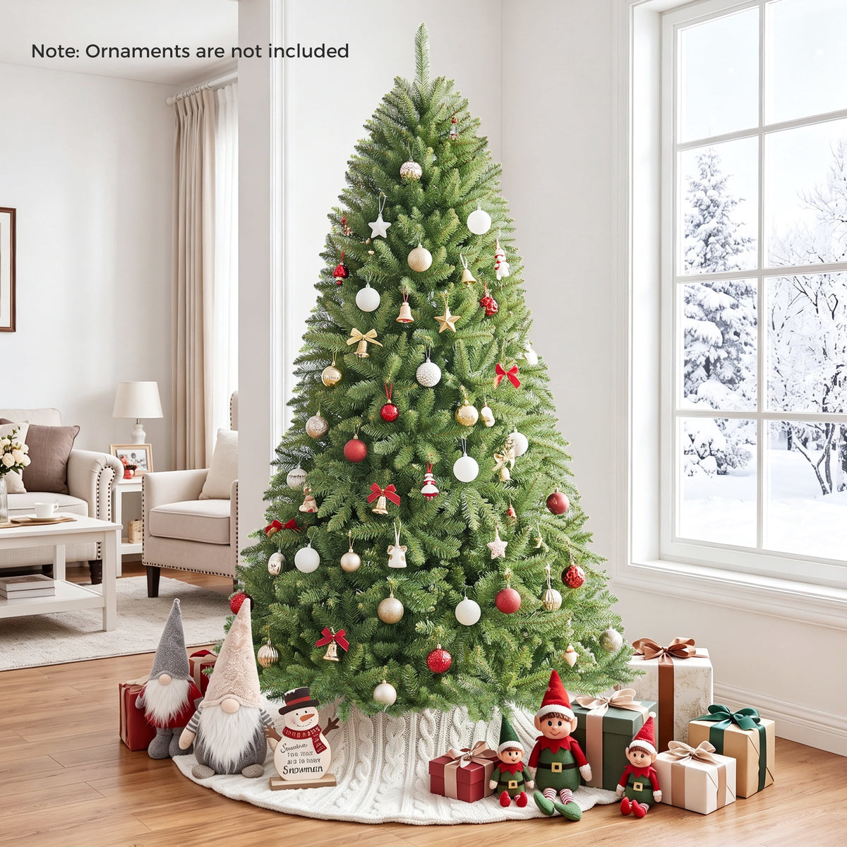 Costway 4 ft Artificial Christmas Tree with 559 Lush PVC Branch Tips & Folding Metal Stand