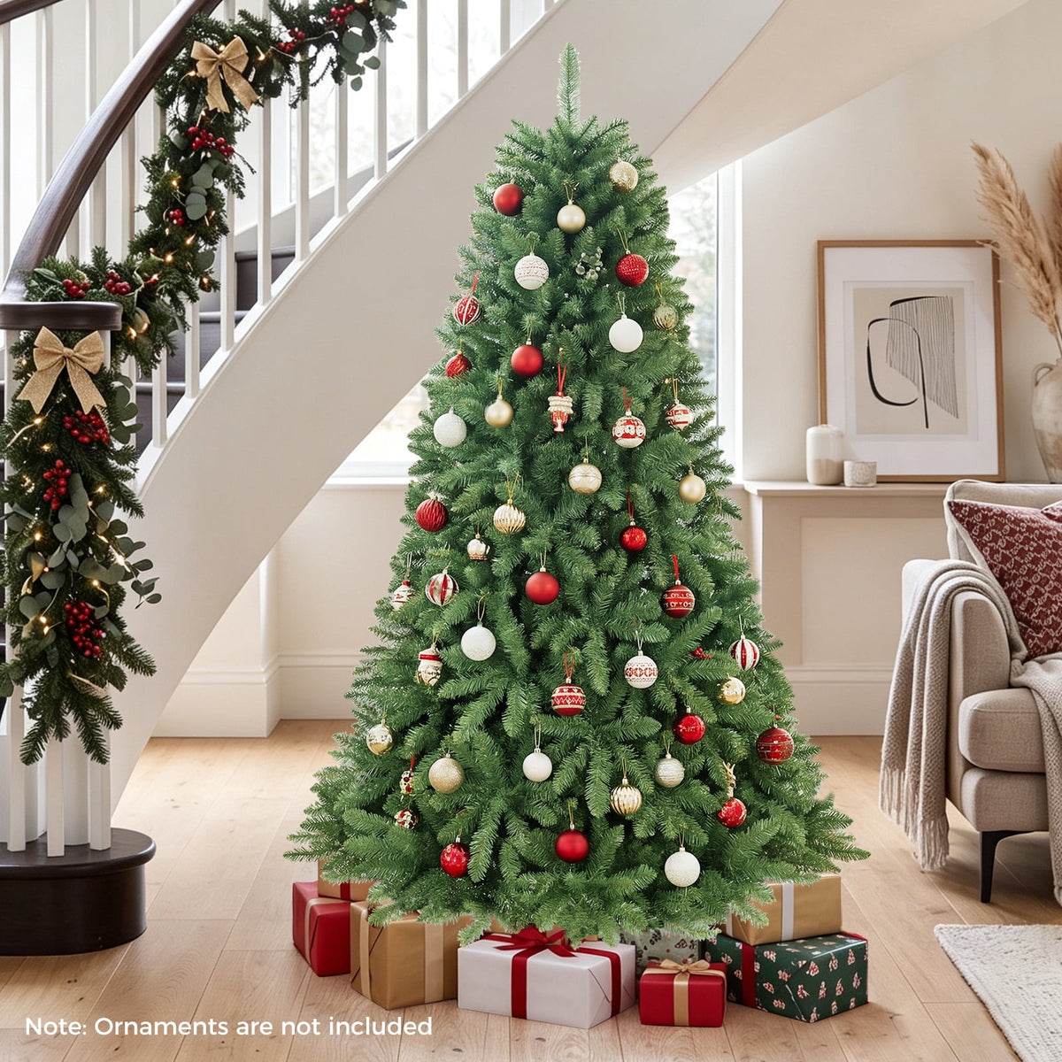 Costway 4 ft Artificial Christmas Tree with 559 Lush PVC Branch Tips & Folding Metal Stand