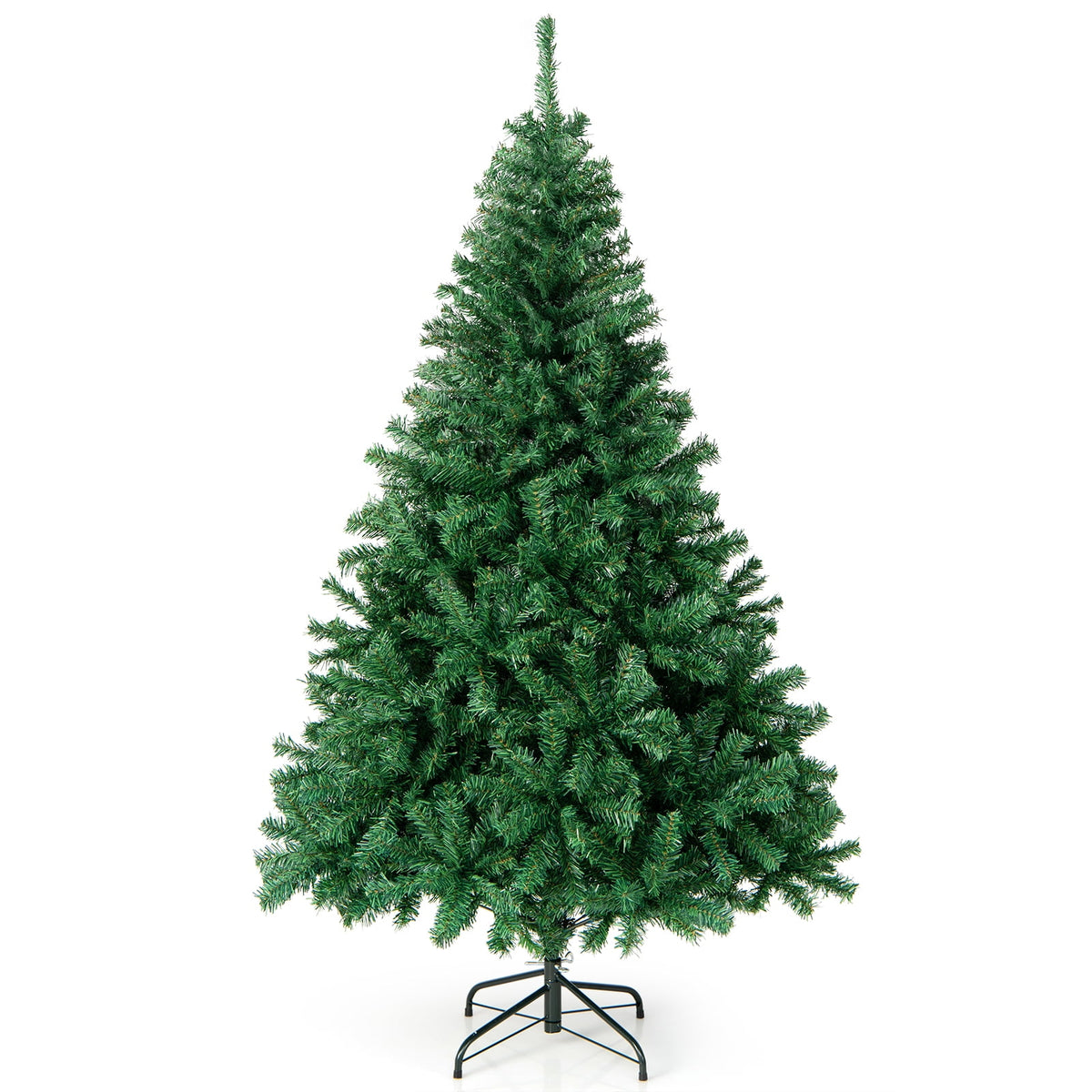Costway 9FT PVC Christmas Tree 2132 Tips Hinged Solid Metal Legs