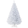 Costway 6 FT Unlit Christmas Tree Hinged with 1000 Branch Tips White