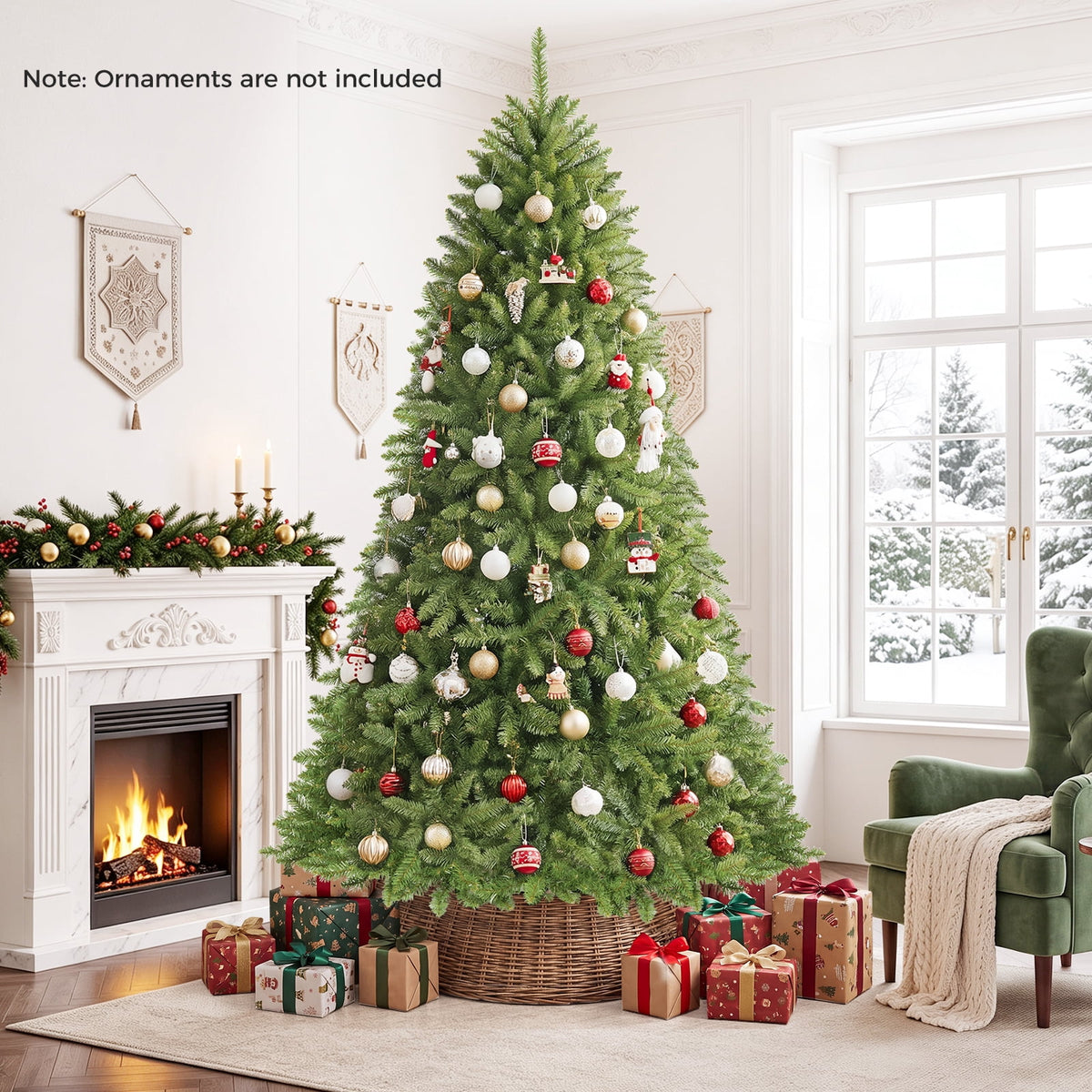 Costway 4 ft Artificial Christmas Tree with 559 Lush PVC Branch Tips & Folding Metal Stand