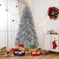 Costway 7 FT Christmas Tree Artificial Xmas Tree with 807 Branch Tips 400 LED Lights