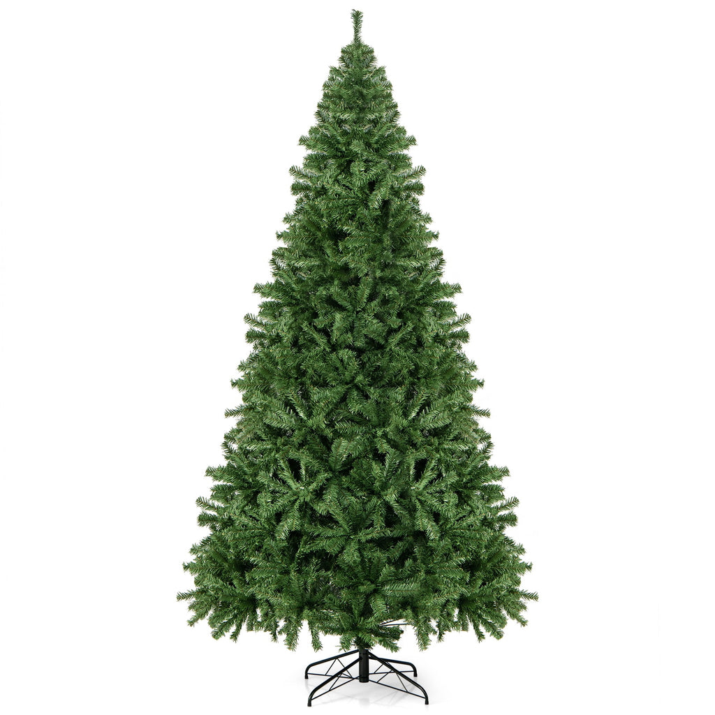 Costway 9FT PVC Christmas Tree 2132 Tips Hinged Solid Metal Legs