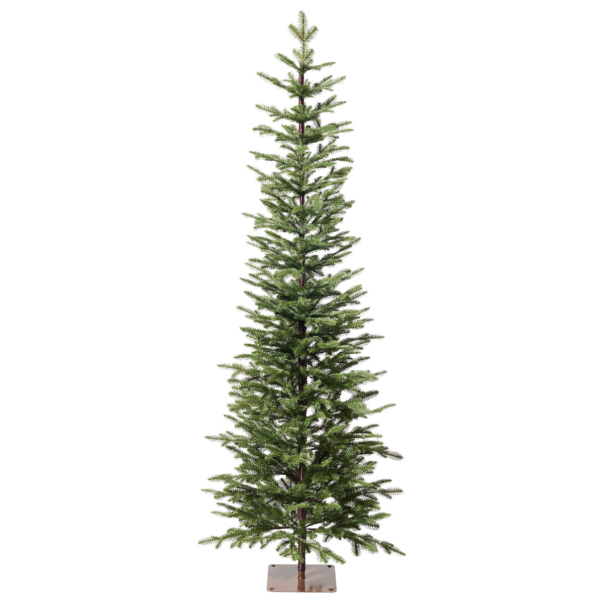 DR.Planzen 5ft Pencil Christmas Tree, 1104 Tips PE Realistic Unlit Artificial Slim Christmas Tree with Metal Stand - Holiday Indoor Decoration for Apartment Entryway Corner Office