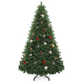 Dextrus 6ft Artificial Christmas Tree, Spruce Holiday Christmas Pine Tree with 880 Branch Tips & Metal Hinges, for Home, Office and Party Decor, Green